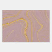 Burgundy Roos Gold Marble Agate Glitter Inpakpapier Vel (Voorkant)
