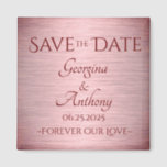 Burgundy Roos Gold Save the Date Custom Wedding Magneet<br><div class="desc">Geef je gast een speciaal Burgundy Roos Gold Save the Date Custom Wedding Magnet! Een heerlijk koepel met je speciale date,  de bruid- en bruidenamen,  en een speciaal gezegde of citaat! Uniek,  minimalistisch ontwerp dat aansluit bij uw trouwthema en dat blijvende geheugen overhoudt! Exclusief van hart en liefde!</div>