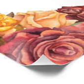 Burgundy Roos Quinceanera Welkomstteken Perfect Poster (Hoek)