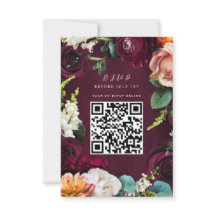 Burgundy Roos Ranunculus Wedding QR Code