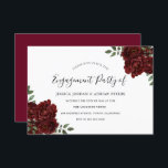 Burgundy Roos Romantic Engagement Party Kaart<br><div class="desc">Burgundy Roos Romantic Engagement Party Zie uitnodiging tot overeenstemming en collectie</div>