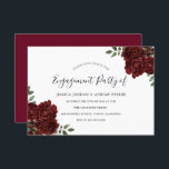 Burgundy Roos Romantic Engagement Party Kaart<br><div class="desc">Burgundy Roos Romantic Engagement Party Zie uitnodiging tot overeenstemming en collectie</div>