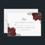 Burgundy Roos Romantic Wedding RSVP<br><div class="desc">Burgundy Roos Romantic Wedding RSVP Kaart Zie uitnodiging en collectie</div>
