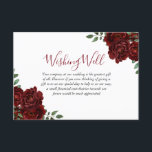 Burgundy Roos Romantische Trouw Wensfontein Informatiekaartje<br><div class="desc">Burgundy Roos Romantische Trouw Wensfontein

Zie bijpassende uitnodiging en collectie</div>