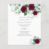 Burgundy Roos Sage Eucalyptus Weddenschap (Voorkant)