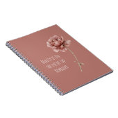 Burgundy Roos Schoonheid Is Notitieboek (Rechterzijde)