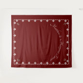 Burgundy Roos Weddenschap Foto achtergrond Wandkleed (Voorkant (horizontaal))