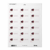 Burgundy Rose Bouquet Etiket (Full Sheet)