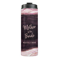Burgundy & Rose Goud Geode Moeder van de Bruid