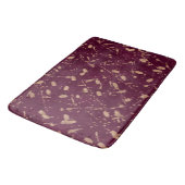 Burgundy & Rose Goud Spatten Moderne Abstracte Kun Badmat (Gekanteld)