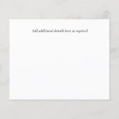 Burgundy Rosegold Floral Wedding Save Date Budget (Achterkant)