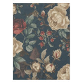 Burgundy roses antique peony distressed tafelkleed (Voorkant)