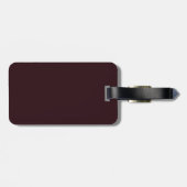 Burgundy Round Stripe Luggage Tag – Customizable Bagagelabel (Achterkant horizontaal)