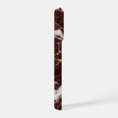 Burgundy Royale Marble with White & Gold Veining iPhone Hoesje (Rechterkant)