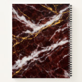 Burgundy Royale Marble with White & Gold Veining Notitieboek (Achterkant)
