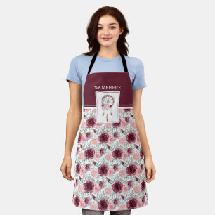 Burgundy Roze Blush Bloemachtige Droomvanger Patro Schort