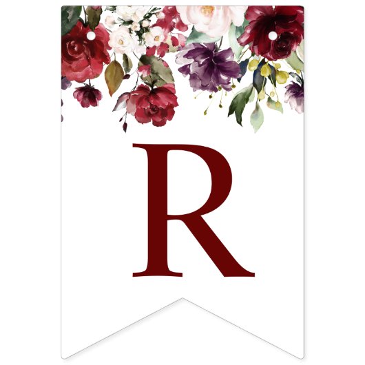 Burgundy Roze Bruiloftsfeest Banner (Tweede vlag)