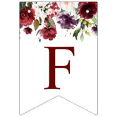 Burgundy Roze Bruiloftsfeest Banner (Eerste vlag)