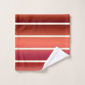 Burgundy Roze Goud Gestreept Bad Handdoek (Wasdoekje)