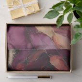Burgundy Roze Gouden Bloem Tissuepapier (Geschenk)