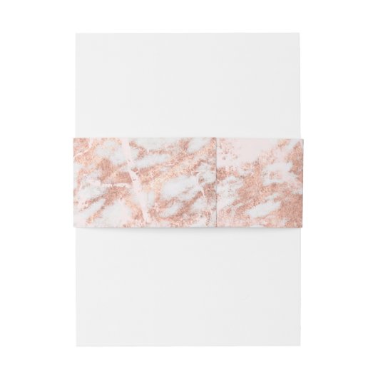 Burgundy & Roze Gouden Marmeren Trouw Monogram Uitnodigingen Wikkel (Achterkant Voorbeeld)