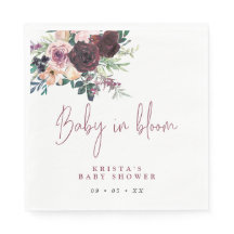 Burgundy Rozen Baby in Baby shower Bloom
