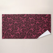 Burgundy rozen badhanddoek (Badhanddoek)