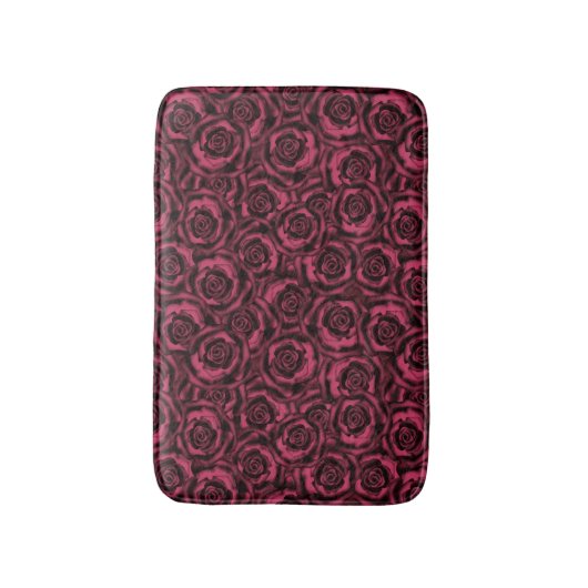 Burgundy-rozen Badmat (Voorkant Verticaal)