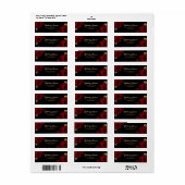 Burgundy Rozen Boho Bruiloft Etiket (Full Sheet)