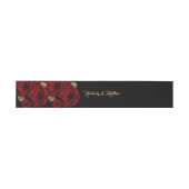 Burgundy Rozen Boho Bruiloft Uitnodigingen Wikkel (Vlak)