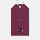 Burgundy-Rozen Cadeaulabel (Achterkant)