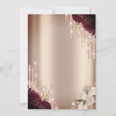 Burgundy Rozen Drift Brunch & Bubble Vrijgezellenf Kaart (Achterkant)