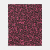 Burgundy-rozen Fleece Deken (Voorkant)