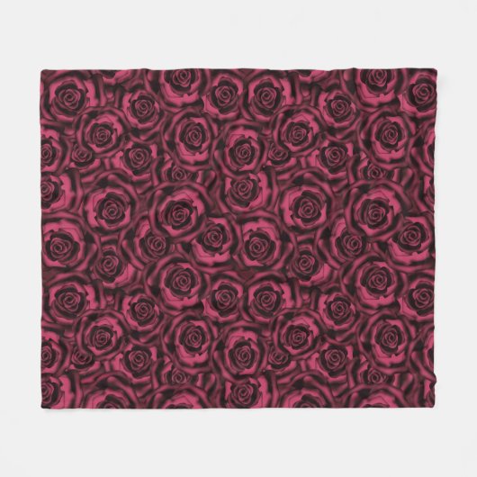 Burgundy-rozen Fleece Deken (Voorkant (Horizontaal))