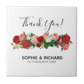 BURGUNDY ROZEN FLORAL GARLAND FLOWER DANK JE TEGELTJE (Voorkant)