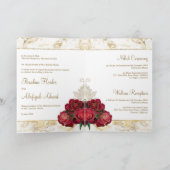 Burgundy Rozen Gold Marble Islamic Muslim Weduwen (Binnen)