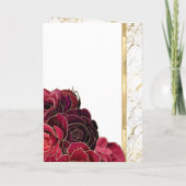 Burgundy Rozen Gold Marble Islamic Muslim Weduwen (Achterkant)