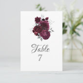 Burgundy-Rozen Kaart (Staand voorkant)