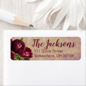 Burgundy Rozen Return Address Labels (Insitu)