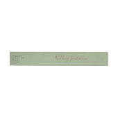 Burgundy Rozen Sage Green Foliage Weddenschap Adreslabel Wikkel (Individueel)