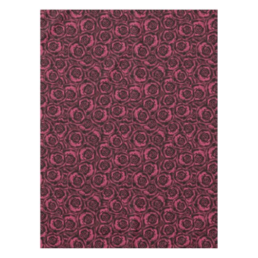 Burgundy-rozen Tafelkleed (Voorkant)