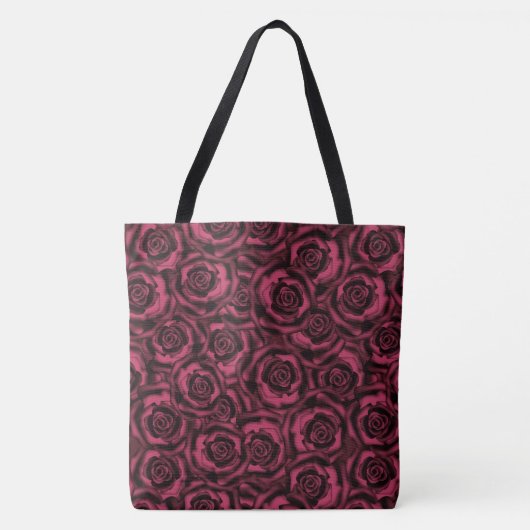 Burgundy-rozen Tote Bag (Voorkant)
