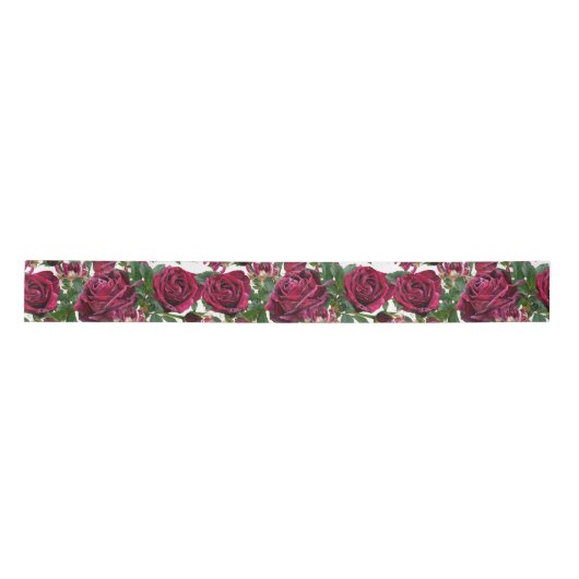 Burgundy Rozen Wedding Ribbon Satijnen Lint (Voorkant)
