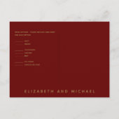 Burgundy RSVP Briefkaart (Achterkant)