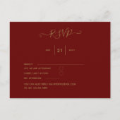 Burgundy RSVP Briefkaart (Voorkant)