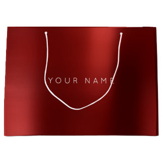 Burgundy Ruby White Plum Minimal Favor Gift Ombre Large Cadeautasje