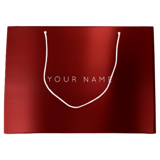 Burgundy Ruby White Plum Minimal Favor Gift Ombre Large Cadeautasje (Voorkant)