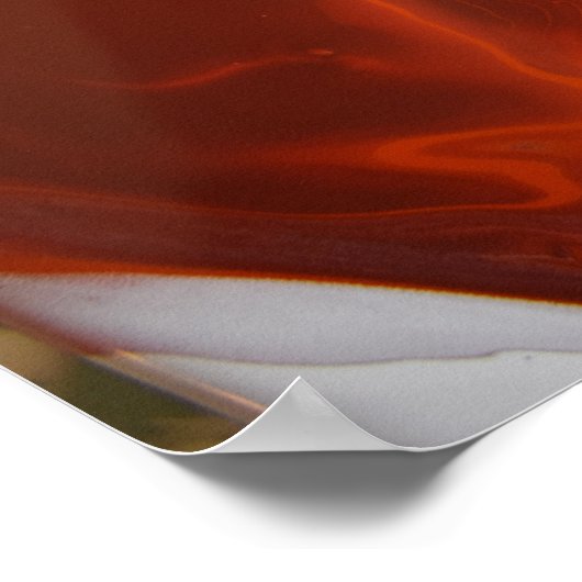 Burgundy Rust Dark Red Marble AcrylArt Abstract Poster (Hoek)