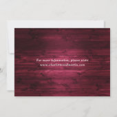 Burgundy Rustic Wood Sunflower Weduwfoto Save The Date (Achterkant)