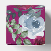 Burgundy Sage Green Blue Floral - Product Bedankdoosjes (Bovenkant)